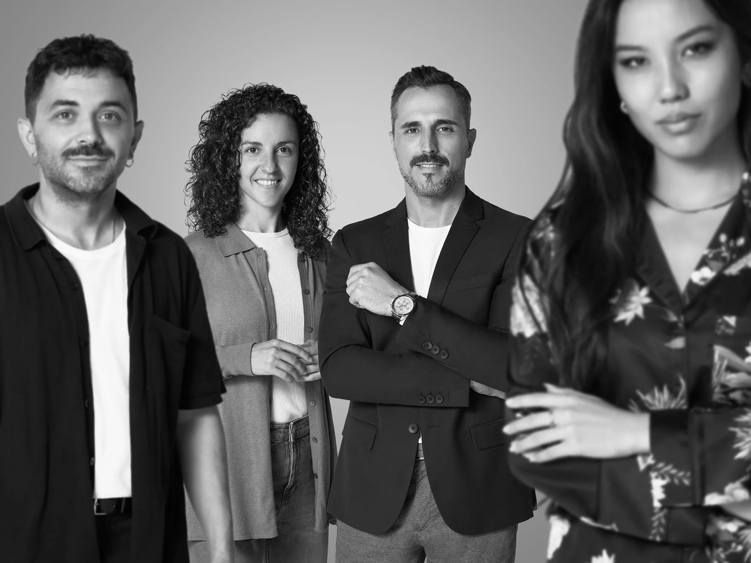 Equipo de Somos Estrategia Visual en el plató de Barcelona